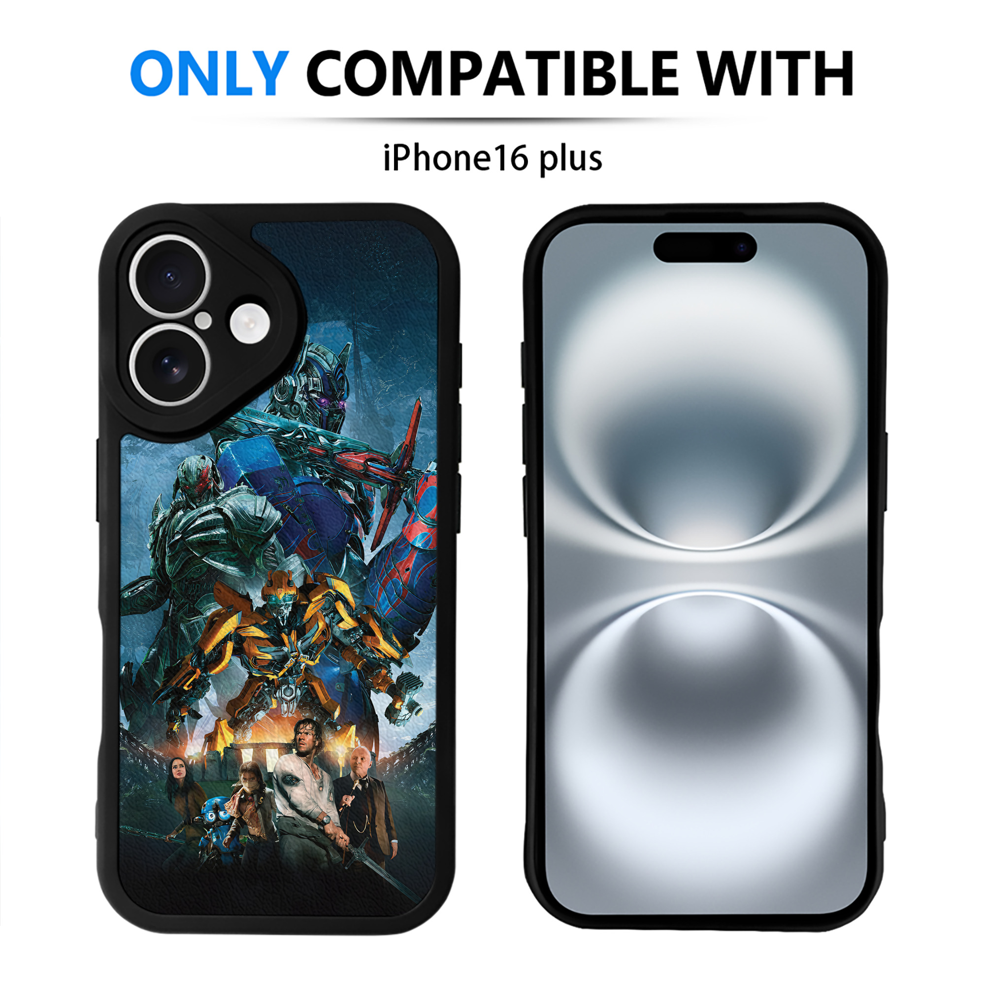 （画像用） Transformers トランスフォーマー 【iPhone 16シリーズ対応】シリコンスマホケース（レザー調） 材質：シリコン